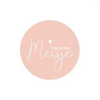 Sticker roze hoera een meisje