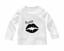 Strijkapplicatie Kusje op shirt