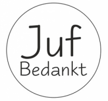 Sticker Juf Bedankt 5 stuks