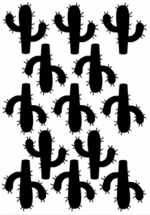 Muursticker cactus