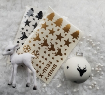 Kerstbalstickers kleine stickers voor kerstbal of glas