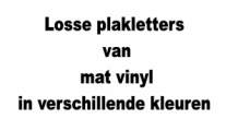 Losse plakletters vinyl stickers