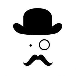 Applicatie Man met snor velours