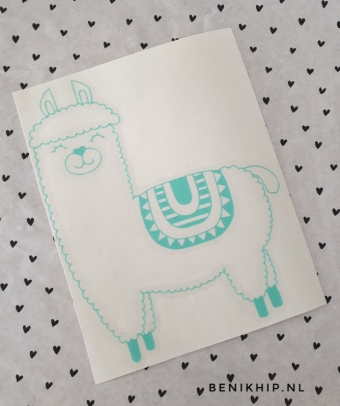 Sticker lama voor deur of muur