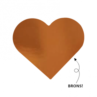 kraft sticker hartje, sluitsticker, cadeausticker