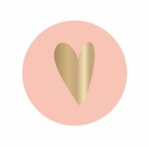 ronde sluitsticker hearts pink