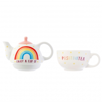 Eenpersoons thee set rainbow