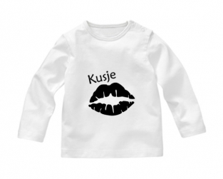 Strijkapplicatie Kusje op shirt