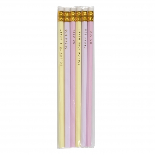 Set 6 potloden met quotes