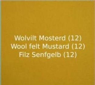 Wobbel Original blank gelakt met vilt Mosterd geel